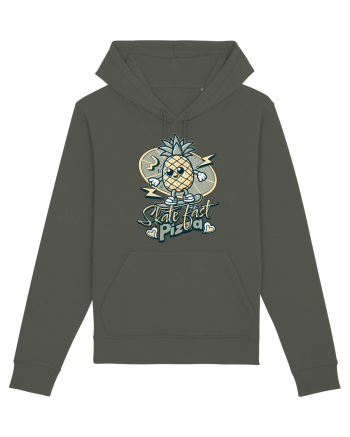 Ananas Amuzant Retro Pizza Skate Skateboarder Khaki