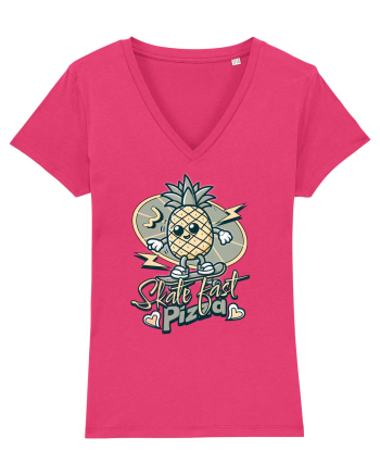 Ananas Amuzant Retro Pizza Skate Skateboarder Raspberry