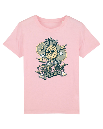 Ananas Amuzant Retro Pizza Skate Skateboarder Cotton Pink