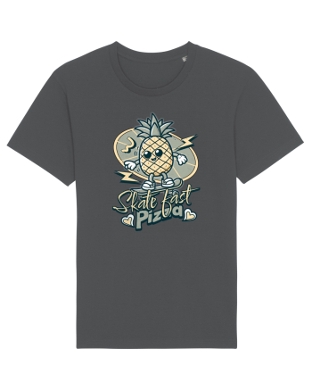 Ananas Amuzant Retro Pizza Skate Skateboarder Anthracite