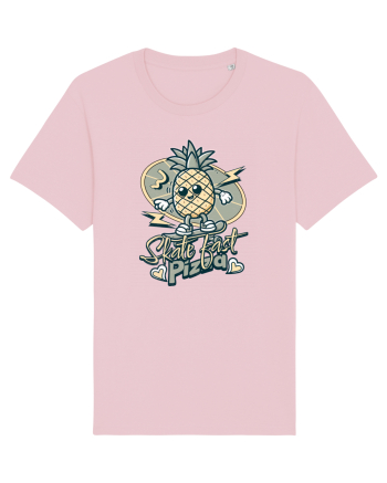 Ananas Amuzant Retro Pizza Skate Skateboarder Cotton Pink