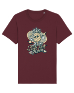 Ananas Amuzant Retro Pizza Skate Skateboarder Tricou mânecă scurtă Unisex Rocker