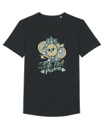 Ananas Amuzant Retro Pizza Skate Skateboarder Tricou mânecă scurtă guler larg Bărbat Skater