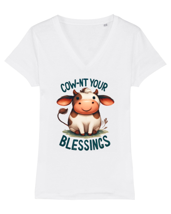 pentru prietenii animalelor - Cow-nt your blessings White
