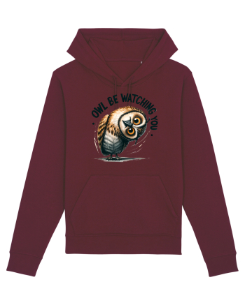 pentru prietenii animalelor - Owl be watching you Burgundy