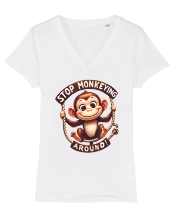 pentru prietenii animalelor - Stop monkeying around White
