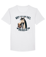 pentru prietenii animalelor - Why the long face, horse Tricou mânecă scurtă guler larg Bărbat Skater