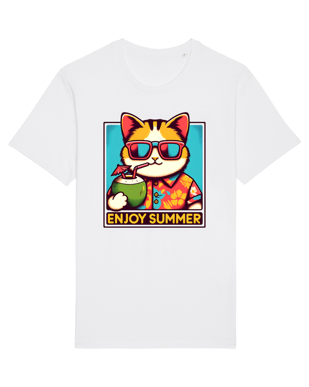 Tricou mânecă scurtă Unisex Rocker White