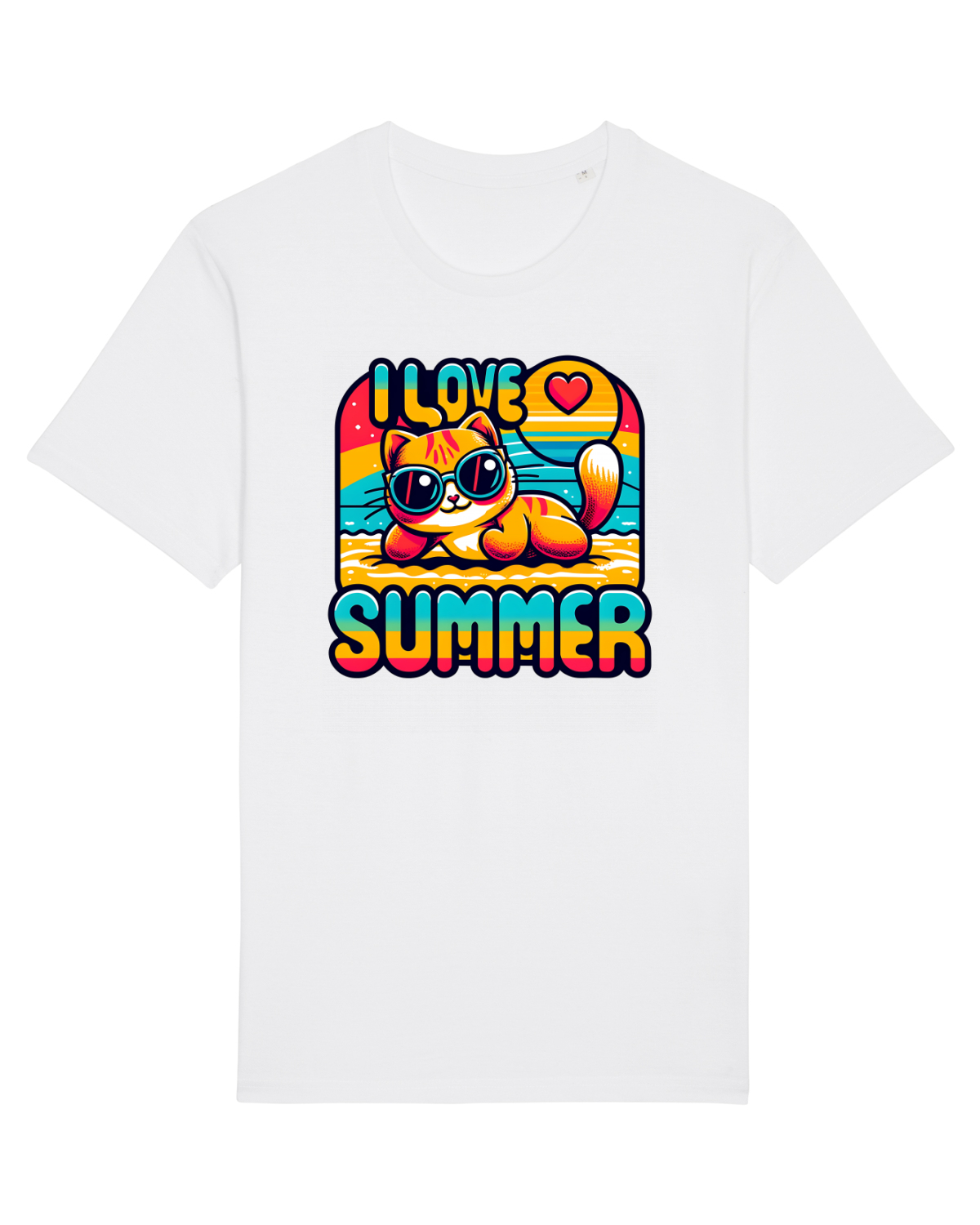 Tricou mânecă scurtă Unisex Rocker White