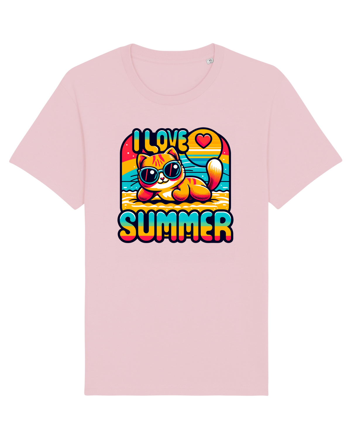 Tricou mânecă scurtă Unisex Rocker Cotton Pink
