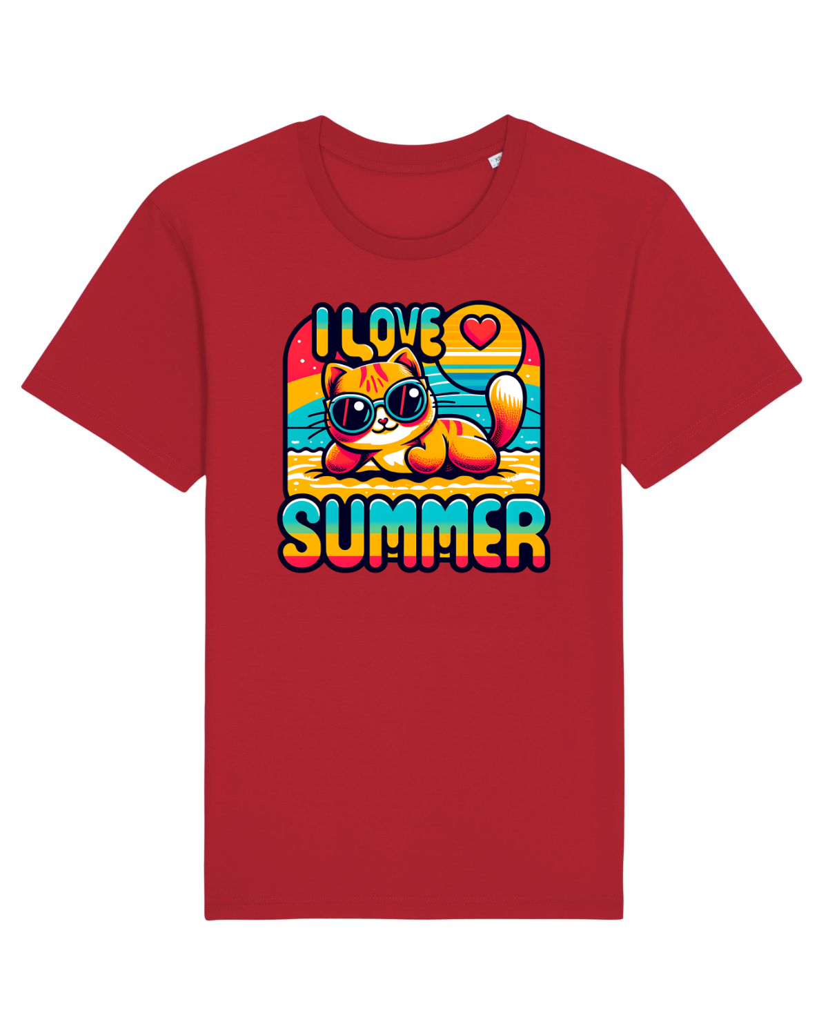 Tricou mânecă scurtă Unisex Rocker Red