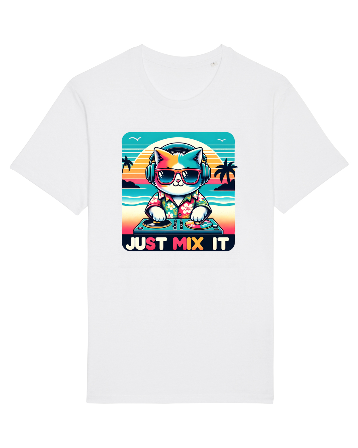Tricou mânecă scurtă Unisex Rocker White