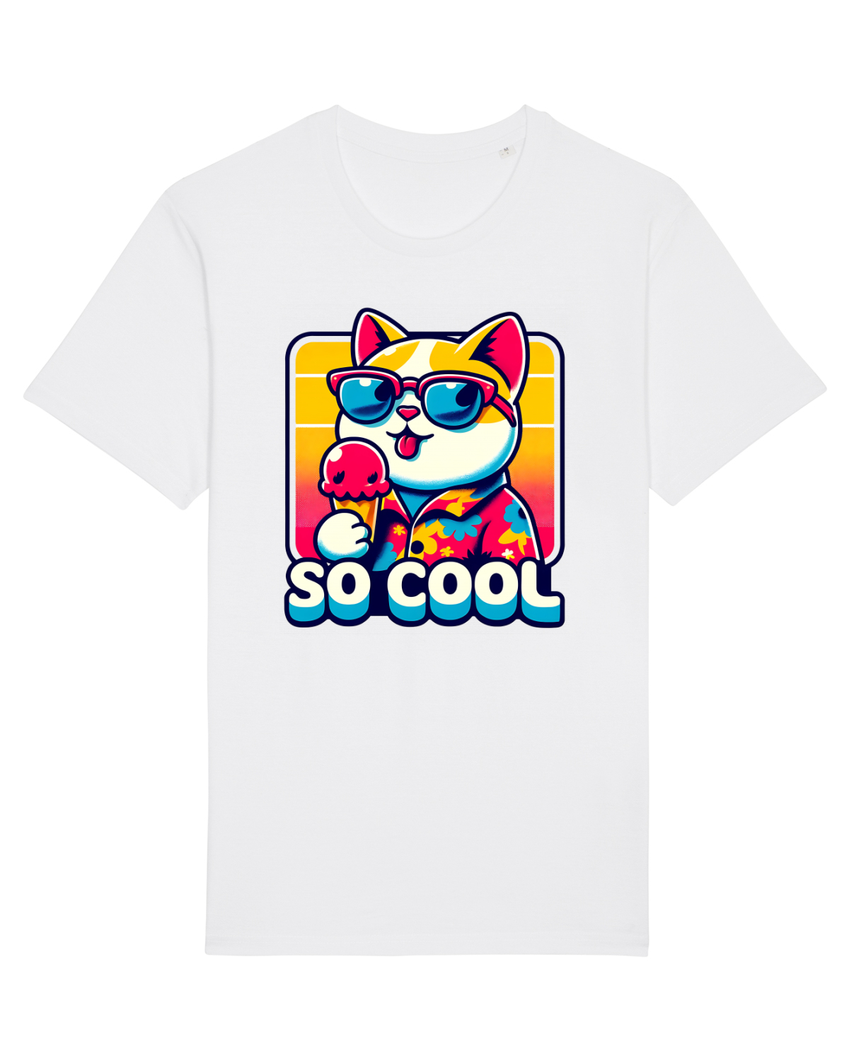 Tricou mânecă scurtă Unisex Rocker White