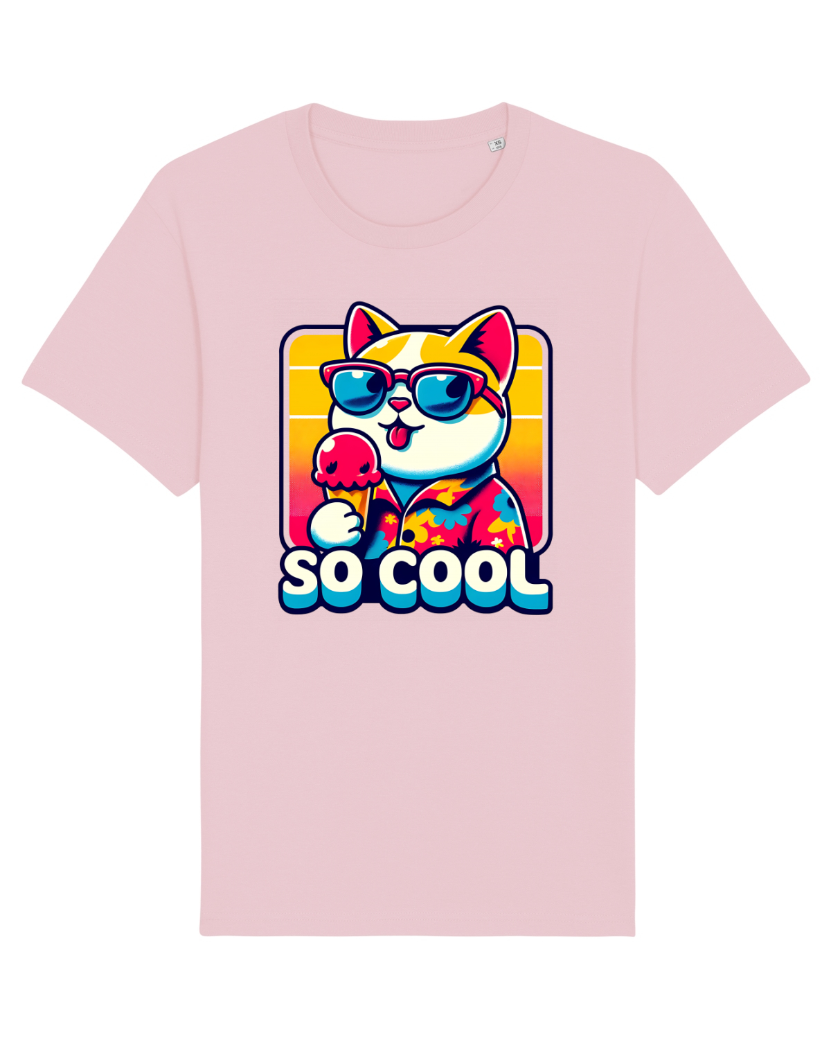 Tricou mânecă scurtă Unisex Rocker Cotton Pink