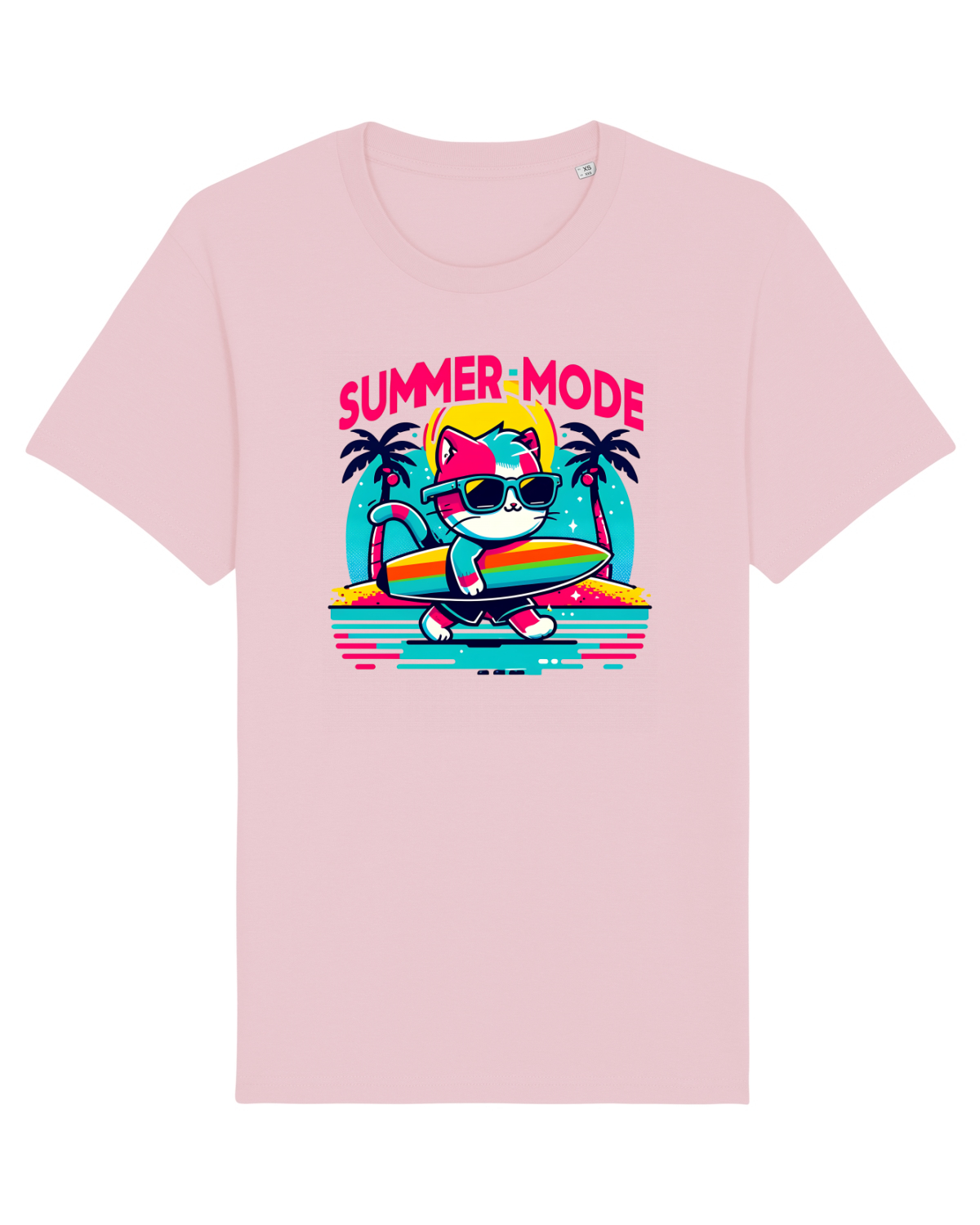 Tricou mânecă scurtă Unisex Rocker Cotton Pink