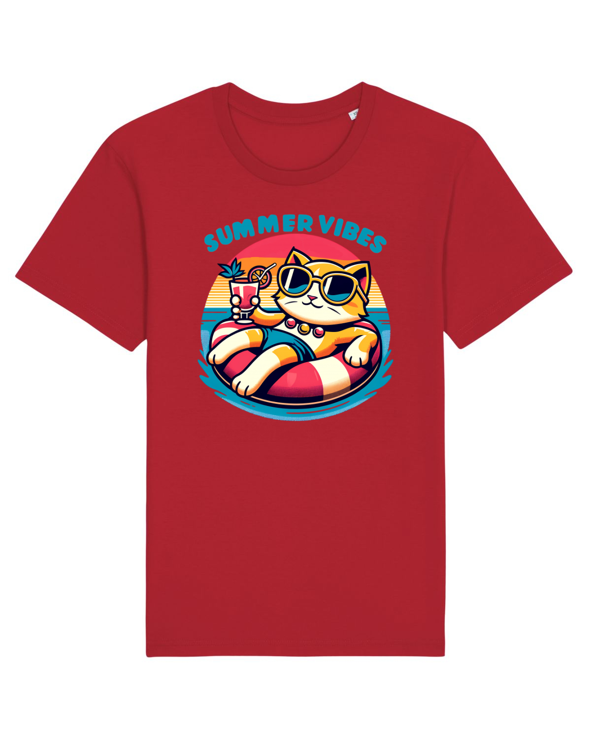 Tricou mânecă scurtă Unisex Rocker Red