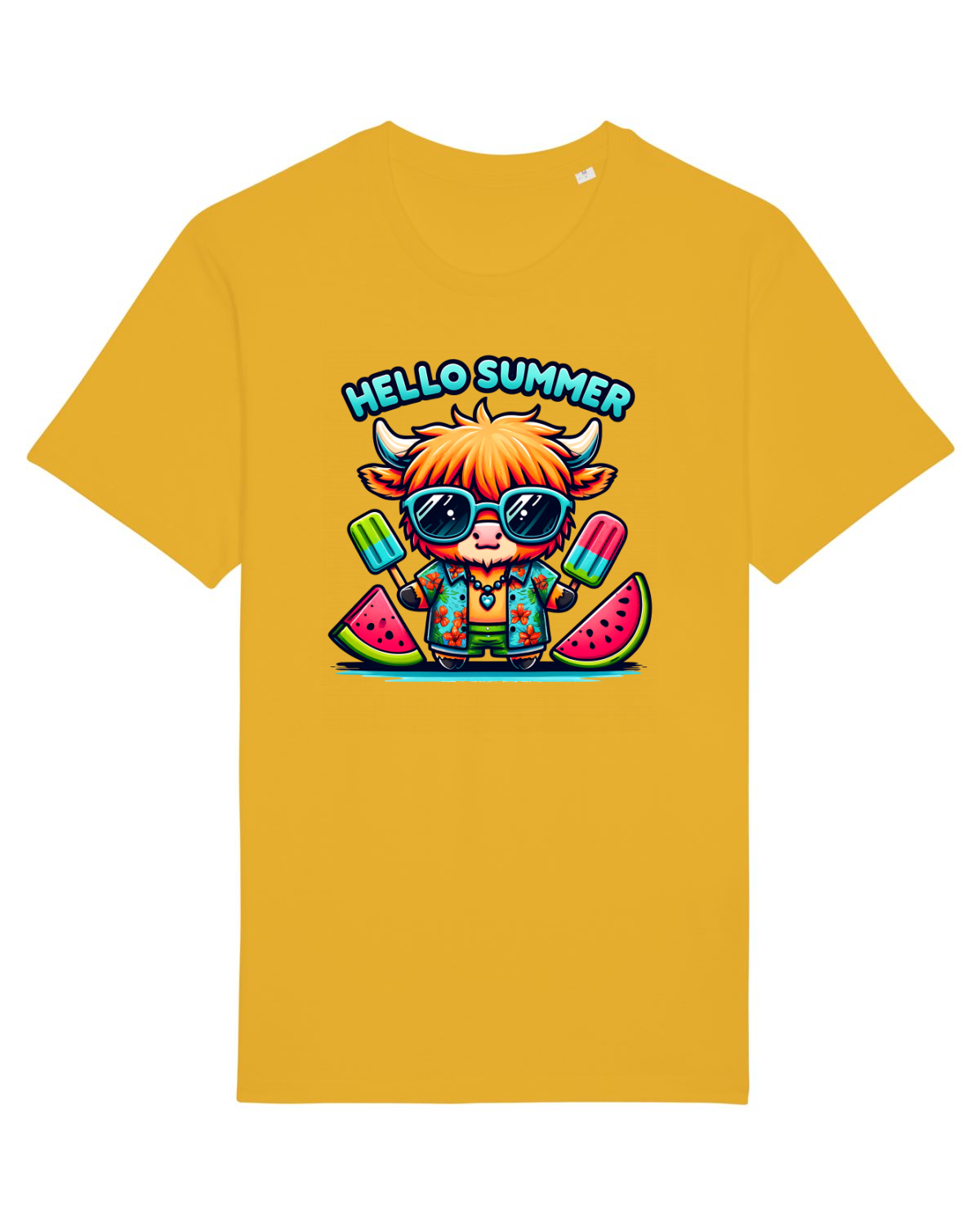 Tricou mânecă scurtă Unisex Rocker Spectra Yellow