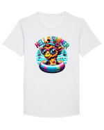 Hello summer - Girafa de piscină Tricou mânecă scurtă guler larg Bărbat Skater