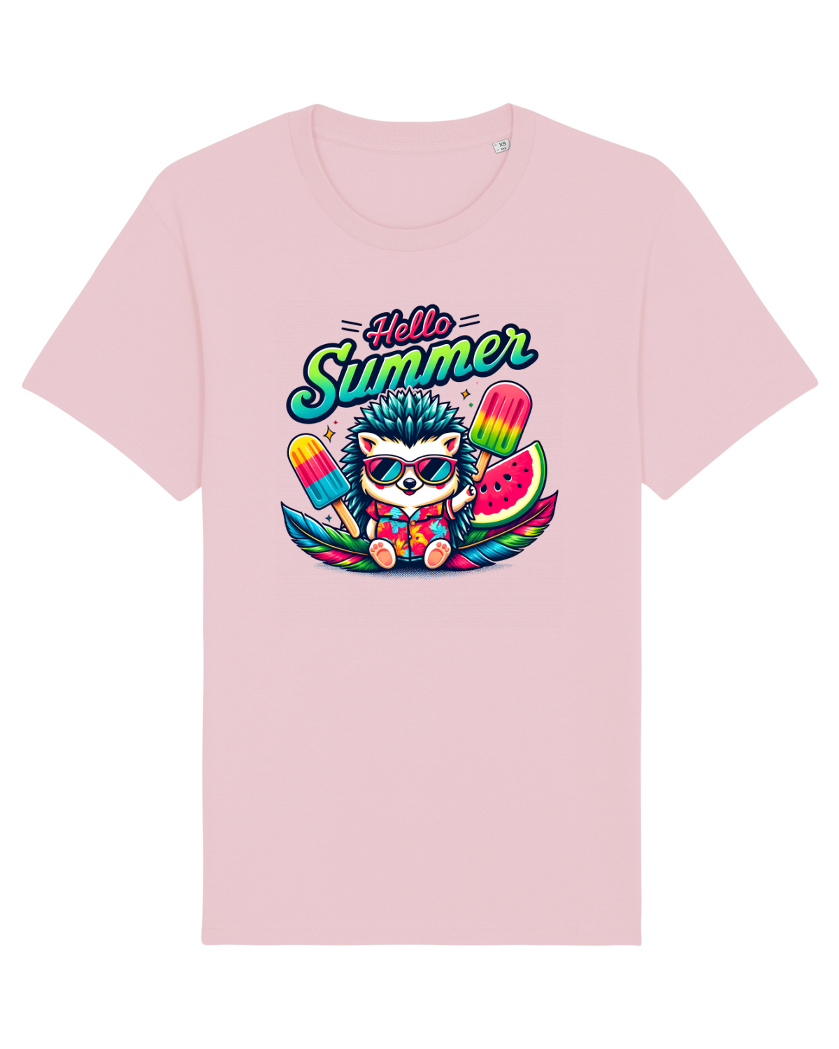Tricou mânecă scurtă Unisex Rocker Cotton Pink