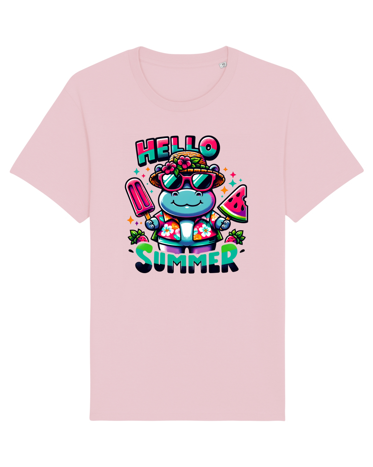 Tricou mânecă scurtă Unisex Rocker Cotton Pink