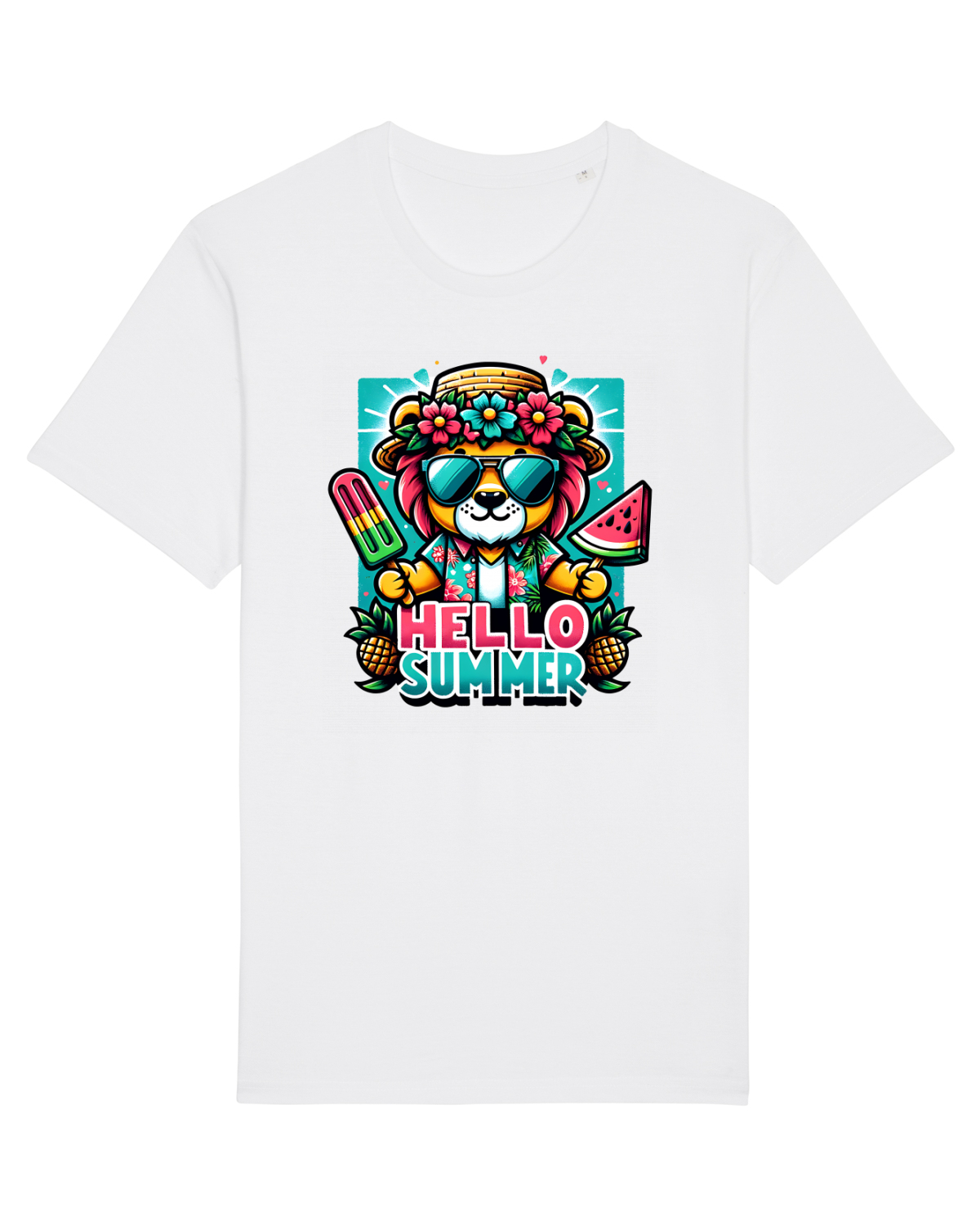 Tricou mânecă scurtă Unisex Rocker White