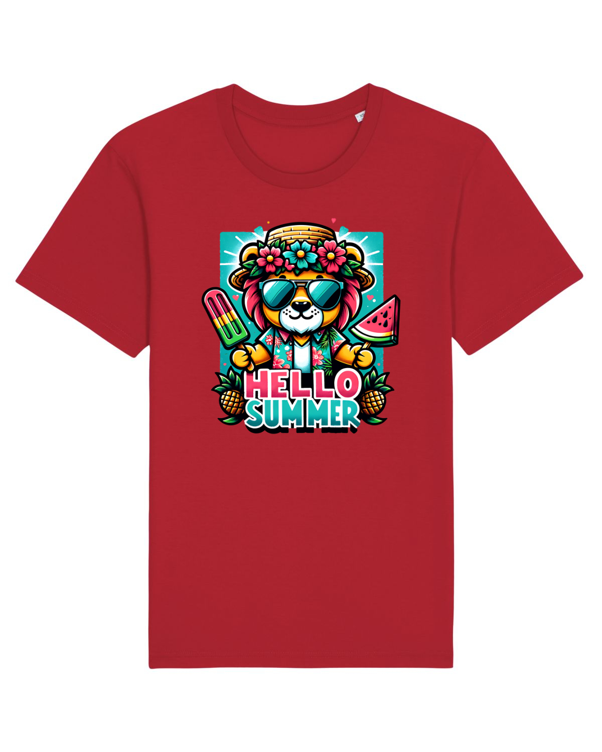 Tricou mânecă scurtă Unisex Rocker Red