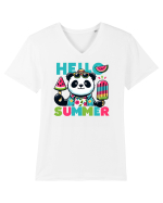 Hello summer - Cum fu panda Tricou mânecă scurtă guler V Bărbat Presenter