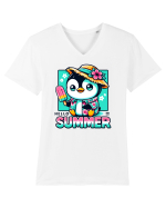 Hello summer - Pinguinul drăgălaș Tricou mânecă scurtă guler V Bărbat Presenter
