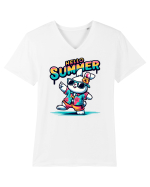 Hello summer - Rică Iepurică Tricou mânecă scurtă guler V Bărbat Presenter