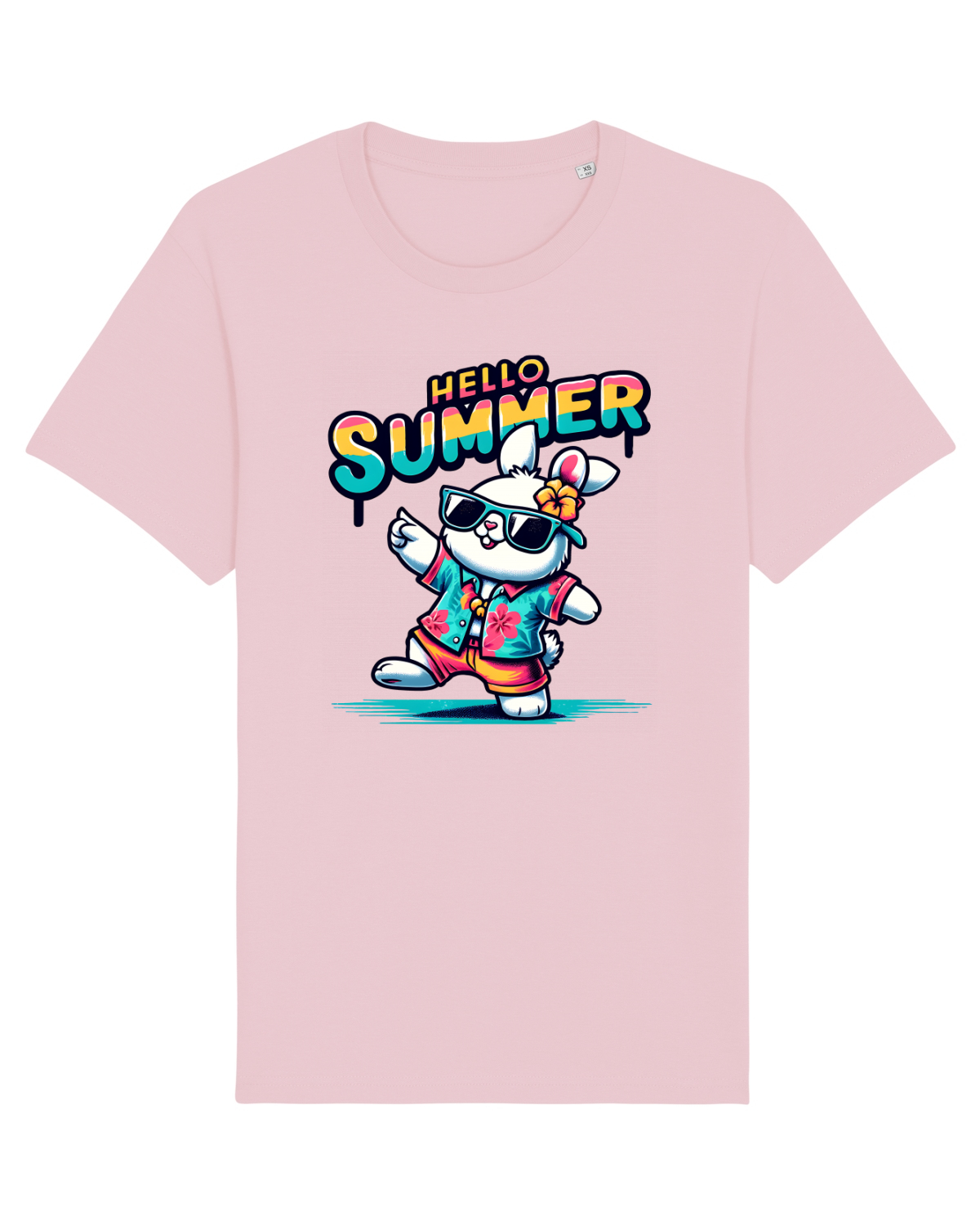 Tricou mânecă scurtă Unisex Rocker Cotton Pink