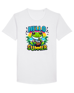 Hello summer - Broscuță draguță Tricou mânecă scurtă guler larg Bărbat Skater