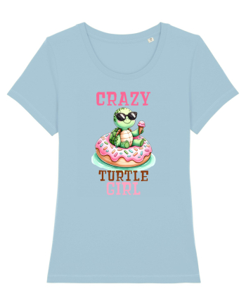 pentru iubitorii de țestoase - Crazy turtle girl Sky Blue