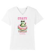pentru iubitorii de țestoase - Crazy turtle girl Tricou mânecă scurtă guler V Bărbat Presenter