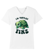 pentru iubitorii de țestoase - I am turtely fine Tricou mânecă scurtă guler V Bărbat Presenter