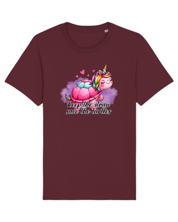 pentru iubitorii de țestoase - Keep the straw save the turtles Burgundy