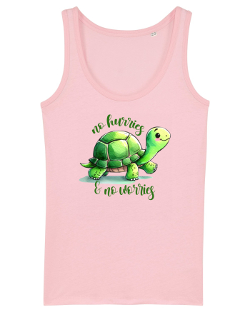 pentru iubitorii de țestoase - No hurries no worries Cotton Pink