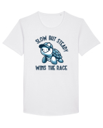 pentru iubitorii de țestoase - Slow but steady wins the race Tricou mânecă scurtă guler larg Bărbat Skater