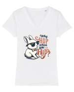 Why Hop Tricou mânecă scurtă guler V Damă Evoker