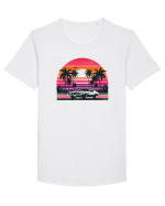 Vintage summer Tricou mânecă scurtă guler larg Bărbat Skater