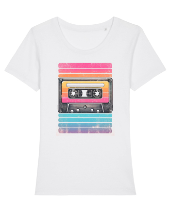 Vintage summer music tape White