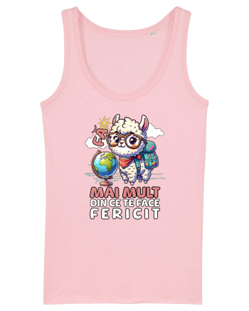 Llama motivational - Fa mai mult din ce te face fericit Cotton Pink