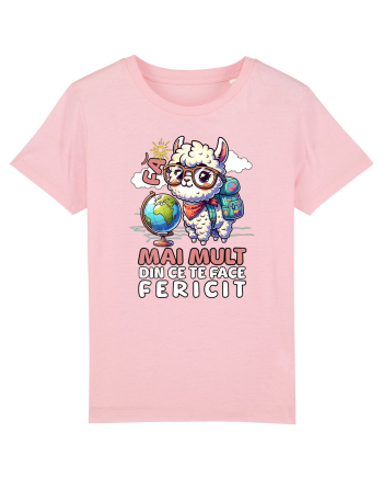 Llama motivational - Fa mai mult din ce te face fericit Cotton Pink