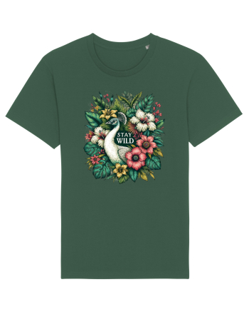 Paun - flori exotice - stay wild Bottle Green