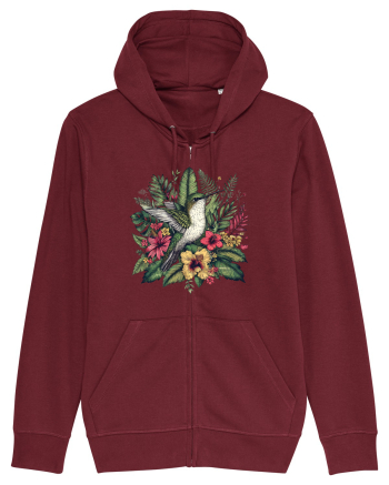 Colibri - flori exotice - 4 Burgundy