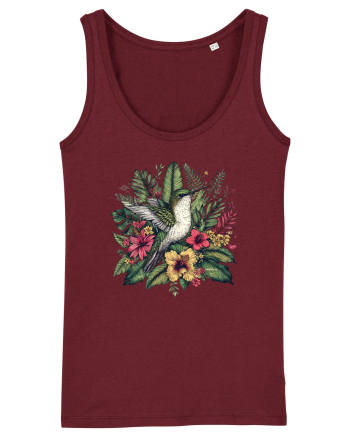 Colibri - flori exotice - 4 Burgundy