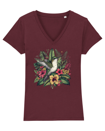 Colibri - flori exotice - 4 Burgundy
