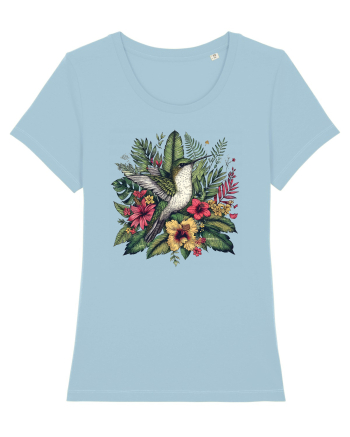 Colibri - flori exotice - 4 Sky Blue