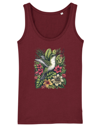 Colibri - flori exotice - 3 Burgundy