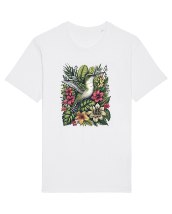 Colibri - flori exotice - 3 White