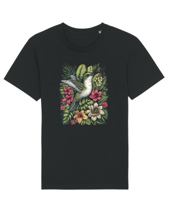 Colibri - flori exotice - 3 Black
